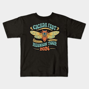 Cicada Fest Reunion Tour Funny Cicadas Kids T-Shirt